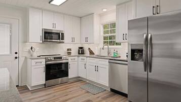 Microwave, oven, stovetop, dishwasher