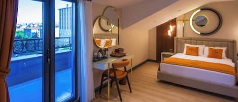 Standard Room, 1 Double Bed, Balcony | 1 bedroom, in-room safe, desk, laptop workspace
