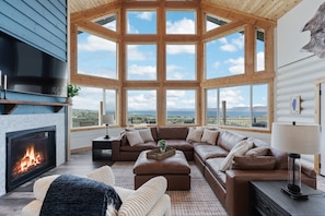 Smart TV, fireplace, video games