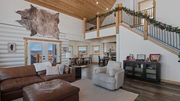 Smart TV, fireplace, video games