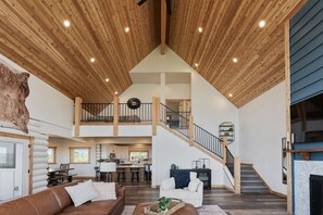 Smart TV, fireplace, video games