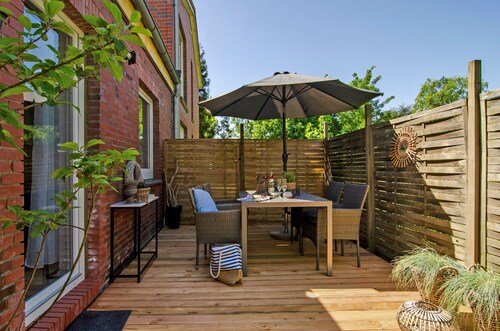 Ferienwohnung Fahrradland Meer" mit privater Terrasse und WLAN