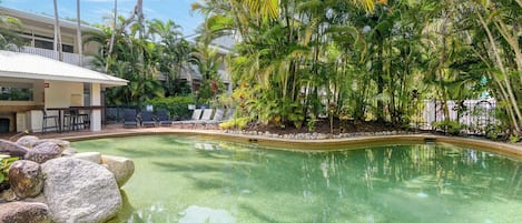 A heated pool