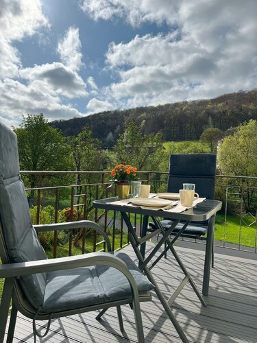 Ferienwohnung 'Angernest' mit Gemeinschaftsgarten, Balkon und WLAN