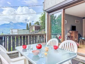 Outdoor dining - Cosy apartment for 6 people with WIFI, TV and terrace (Saint-gervais-les-bains)