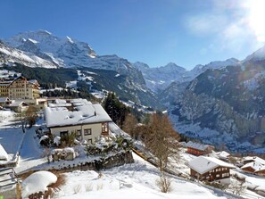 Aerial view - Nice apartment for 4 guests with WIFI, TV and balcony (Wengen)