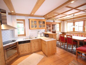 Microwave, oven, dishwasher, high chair