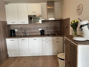 Fridge, oven, stovetop, dishwasher