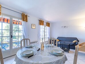 Dining - Nice apartment for 4 people with A/C, WIFI, TV and balcony (Les Salettes)