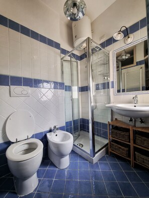 Bruser, hårtørrer, bidet, håndklæder