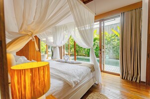 Vila Keluarga, kolam renang pribadi | Pemandangan dari kamar