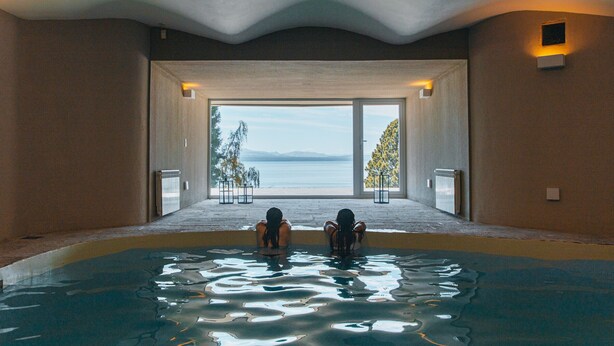 A heated pool
