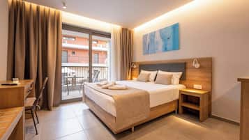 Double or Twin Room, Pool View | In-room safe, desk, blackout curtains, free WiFi