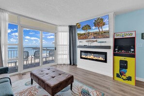 Design Condo, 2 Bedrooms, Balcony, Ocean View | Living area - Carolinian Resort (Myrtle Beach)