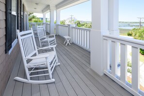 Terrace/patio - Oceanfront 7 BR Beach House with a Private Pool! Crown Jewel  (Garden City)