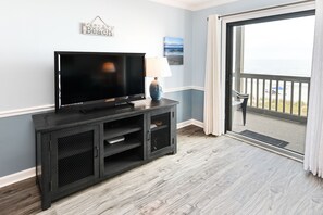 TV - Oceanfront 3 BR Condo with a Shared Pool! Sea Shadow 304  (Surfside Beach)