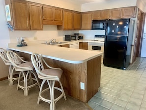 Fridge, microwave, stovetop, dishwasher - Oceanfront 2 BR Condo with a Shared Pool! Sea Shadow 402   (Surfside Beach)