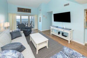 TV - Oceanfront 2 BR Condo with a Shared Pool! Shores of Surfside I 302  (Surfside Beach)