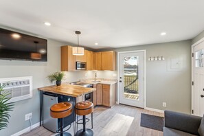 Studio | Private kitchen | Fridge, oven, coffee/tea maker, electric kettle - Cozy Lakefront Studio On Long Lake! Home by RedAwning (Kalamazoo)