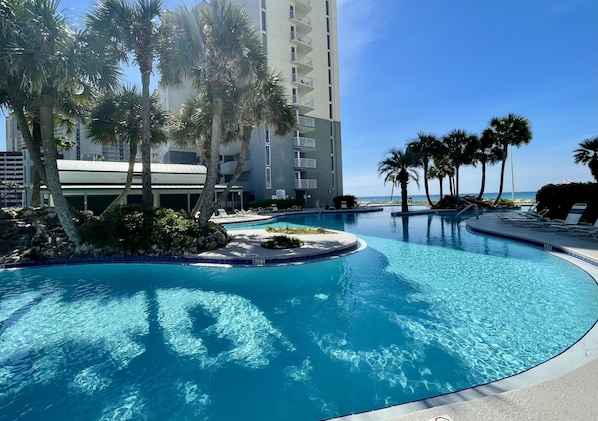 A heated pool