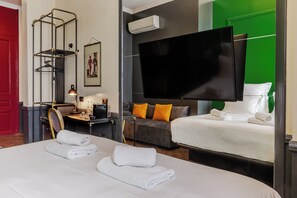 Premium bedding, down duvets, pillow-top beds, in-room safe