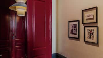 Premium bedding, down comforters, pillowtop beds, in-room safe