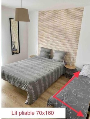 1 chambre, bureau, Wi-Fi gratuit, draps fournis