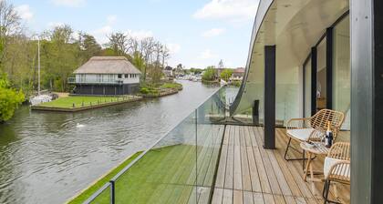 This stunning waterside home offers an amazing space for families and friends.