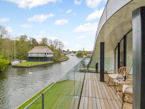 This stunning waterside home offers an amazing space for families and friends.