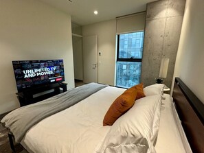 2 bedrooms, iron/ironing board, travel crib, WiFi