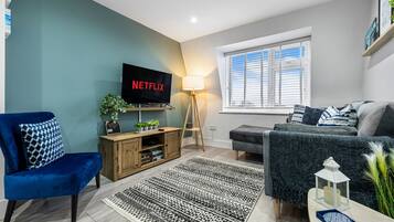 TV, books, music library, video library