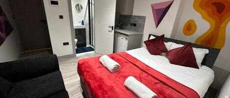 1 개의 침실, 무료 WiFi, 침대 시트