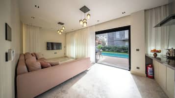 Villa, 4 habitaciones, accesible para personas con discapacidad, fumadores | Sala de estar