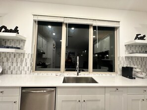 Fridge, microwave, oven, stovetop - Cozy & New  4Bd/ 3ba, in quiet neighborhood w/big yard. (Houston)