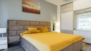 1 室のベッドルーム、旅行用ベビーベッド、WiFi (無料)、ベッドシーツ