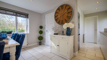 Fridge, dishwasher, electric kettle, toaster