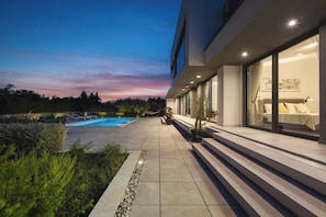 A heated pool