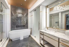 Hair dryer, bidet, towels, soap - Las Vegas | Modern City Retreat | Pool + Gym (Las Vegas)