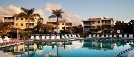 A heated pool
