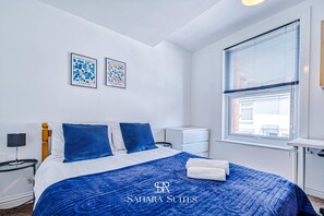 6 bedrooms, iron/ironing board, travel cot, WiFi