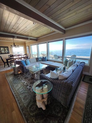 TV, caminetto, libri