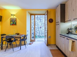 Microwave, dishwasher, toaster, high chair