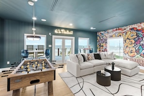 Games room - Luxurious Beachfront Oasis w/ Private Pool & Elevator (Bolivar Peninsula)