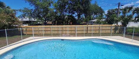 Outdoor pool, a heated pool