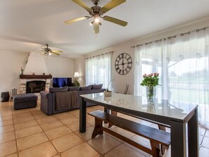 Dining - Stunning private villa for 6 people with A/C, WIFI, private pool, TV and terrace (Ondres)