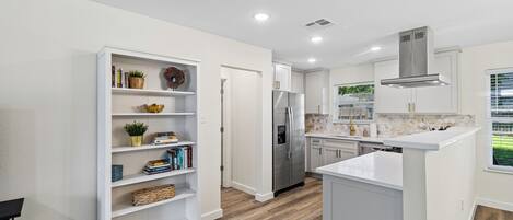 Microwave, oven, stovetop, dishwasher