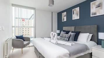 2 soverom, strykejern/-brett, reiseseng for barn og wi-fi