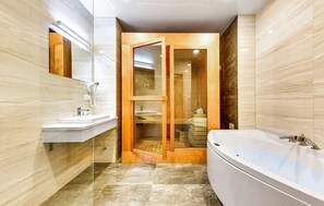Shower, hair dryer - Luxurious apartment in Hel with sauna (Hel)