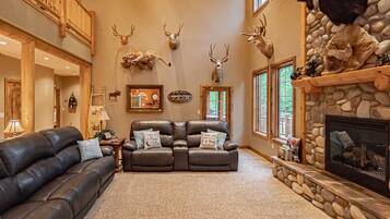 Smart TV, caminetto, videogiochi, lettore DVD