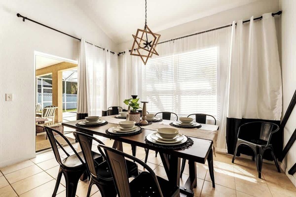 Gather for meals in our spacious dining area, with modern decor and natural light, creating the perfect ambiance for memorable dinners.
